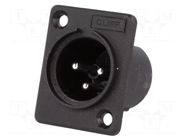 Connector: XLR; socket; male; 5A; PIN: 3; for panel mounting,screw CLIFF
