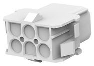 CONNECTOR HOUSING, RCPT, 6POS, 6.35MM