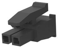 CONNECTOR HOUSING, RCPT, 2POS, 3MM