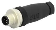SENSOR CONNECTOR, M12, PLUG, 5POS