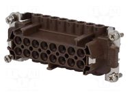 Connector: HDC; female; 180 °C; 16A; 500V; 16+PE; size 77.27 ILME