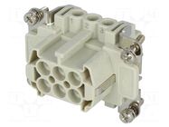 Connector: HDC; female; CNE; PIN: 6; 16A; 500V; 6+PE; size 44.27 ILME