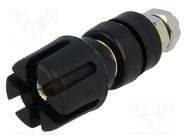 Socket; 4mm banana; 30A; 60VDC; 48mm; black; nickel plated; 30mΩ CLIFF