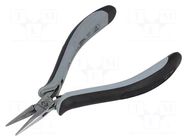 Pliers; smooth gripping surfaces,straight,half-rounded nose C.K