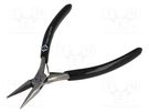 Pliers; precision,straight,half-rounded nose; 120mm C.K