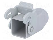 Enclosure for connectors: HDC; size 21.21; for cable; with latch ILME