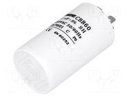 Capacitor: polypropylene; motors, run; 12uF; 450V; Ø40x70mm; ±5% SR PASSIVES