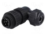 Connector: circular; plug; male; IP67; PIN: 7(6+1); 6+PE; 10A; 250V HIRSCHMANN