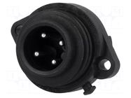 Connector: circular; socket; PIN: 4; male; screw terminal; 3+PE; 16A AMPHENOL
