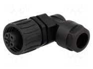 Connector: circular; plug; for cable; PIN: 4; female; eco|mate m AMPHENOL