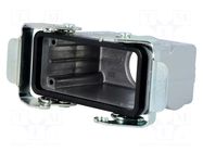 Enclosure for connectors: HDC; size E16; for cable; straight AMPHENOL