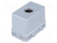 Enclosure for connectors: HDC; size E10; for cable; straight AMPHENOL