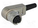 Connector: M16; plug; female; soldering; for cable; PIN: 7; 5A; 300V AMPHENOL