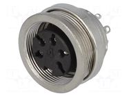 Connector: M16; socket; female; PIN: 5; 5A; 300V; C091A; soldering AMPHENOL