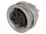 Connector: M16; socket; female; PIN: 5; 5A; 300V; C091A; soldering AMPHENOL