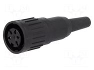 Connector: DIN; plug; female; C091B; PIN: 5; 240°; straight; 300V; 5A AMPHENOL
