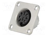 Connector: M16; socket; female; soldering; PIN: 8; 5A; 100V; 0.5mm2 AMPHENOL