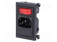 Connector: AC supply; socket; male; 10A; 250VAC; C14 (E); IEC 60320 BULGIN