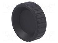 Knob; Ø: 50mm; Int.thread: M10; 13mm; H: 28.5mm; polyamide; knurled ELESA+GANTER