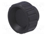 Knob; Ø: 25mm; Int.thread: M5; 6mm; H: 19mm; polyamide; knurled ELESA+GANTER