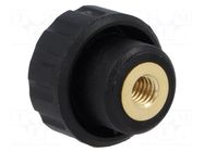 Knob; Ø: 16mm; Int.thread: M4; 10mm; H: 13mm; polyamide ELESA+GANTER