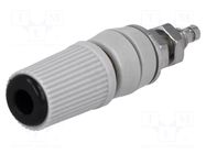 Connector: 4mm banana; socket; 24A; black; nickel plated; 45mm AXIOMET