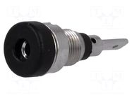 Connector: 2mm banana; socket; 10A; 23mm; black; insulated AXIOMET