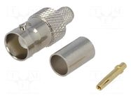 Connector: BNC; plug; female; straight; 75Ω; crimped; RG59 YIZN Jiangsu Tengyu Electronics co.