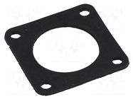 Socket gasket; flange (4 holes); 97,MS/DS; size 14S AMPHENOL