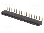 Connector: pin strips; socket; female; PIN: 15; angled 90°; THT MPE GARRY
