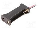 Holder; AAA,R3; Batt.no: 2; cables; black; 150mm COMF
