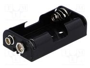 Holder; AA,R6; Batt.no: 2; 6F22 type; black 