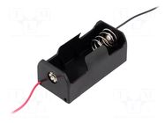 Holder; C,R14; Batt.no: 1; cables; 150mm; black COMF