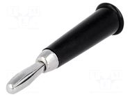 Connector: 4mm banana; plug; 60VDC; black; non-insulated AXIOMET