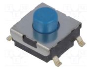 Microswitch TACT; SPST-NO; Pos: 2; 0.05A/24VDC; SMT; none; 2.55N OMRON Electronic Components