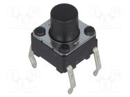 Microswitch TACT; SPST-NO; Pos: 2; 0.05A/24VDC; THT; none; 0.98N OMRON Electronic Components