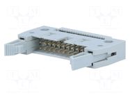 Connector: IDC; plug; male; PIN: 20; 3A; 125V; IDC; for ribbon cable CONNFLY