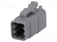 Connector: wire-wire; plug; female; ATM; PIN: 6; IP67; for cable AMPHENOL