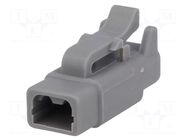 Connector: wire-wire; plug; female; ATM; PIN: 2; IP67; for cable AMPHENOL
