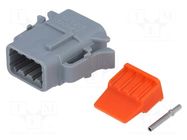 Connector: wire-wire; plug; female; ATM; PIN: 8; IP67; for cable AMPHENOL