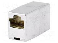 Coupler; coupler; shielded; 8p8c; RJ45 socket,both sides DIGITUS