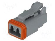 Connector: wire-wire; terminals, size 16; plug; female; AT; PIN: 2 AMPHENOL