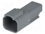 Connector: wire-wire; terminals, size 16; plug; male; AT; PIN: 2 AMPHENOL