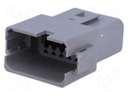 Connector: wire-wire; terminals, size 16; plug; male; AT; PIN: 12 AMPHENOL