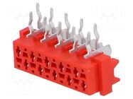 Connector: Micro-MaTch; socket; female; PIN: 10; angled 90°; THT TE Connectivity
