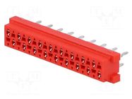 Connector: Micro-MaTch; socket; female; PIN: 18; straight; THT; 2x9 TE Connectivity