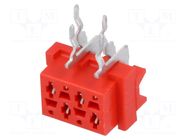 Connector: Micro-MaTch; socket; female; PIN: 4; angled 90°; THT TE Connectivity