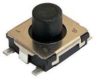 TACTILE SWITCH, 0.02A, 15VDC, 130GF, SMD