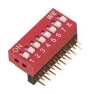 DIP SWITCH, 0.025A, 24VDC, 4 POS, THT