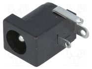 Connector: DC supply; socket; male; 5.5/2.5mm; 5.5mm; 2.5mm; THT; 1A ADAM TECH